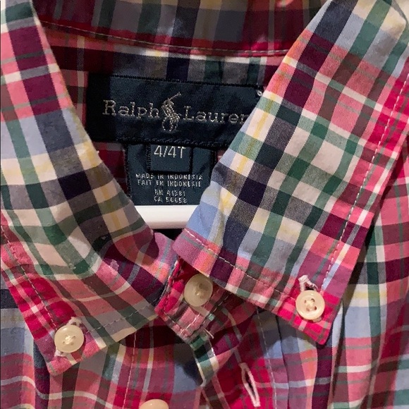 RL plaid boys shirt sz 4/4T - Picture 3 of 4